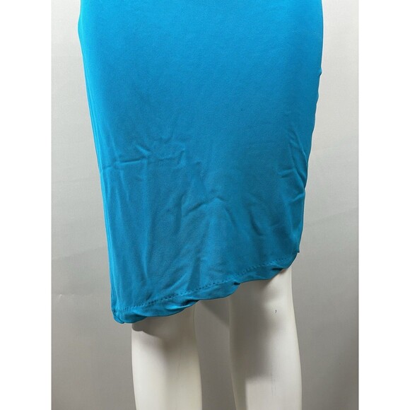Diane Von Furstenberg Spaghetti Strap Slip Dress Women's 6 Teal Stretch Vintage - Picture 16 of 16